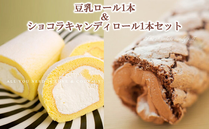 豆乳ロール ショコラキャンディロール ロールケーキ 各1本 セット 豆乳 チョコレート チョコ スイーツ お菓子 洋菓子 生菓子 ケーキ 食べ比べ 甘さ控えめ 濃厚 冷凍 冷凍配送 お取り寄せ ギフト