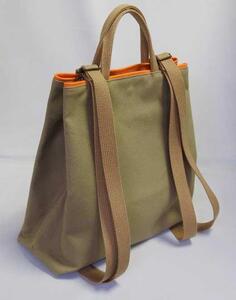 リュックトート　クレセント　紺／ピンク　2WAY（リュック・手提げ）［尾道 帆布鞄 彩工房］