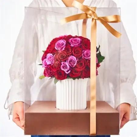 上質なバラを豪華にたっぷりと。プリザーブドフラワーアレンジメント「ローズロココ」_花・観葉植物 造花・プリザーブドフラワー 花 _【1578869】