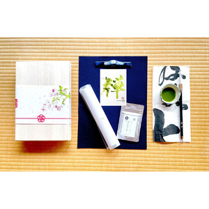抹茶書®キット （松蘭オリジナル抹茶書色紙作品付き）