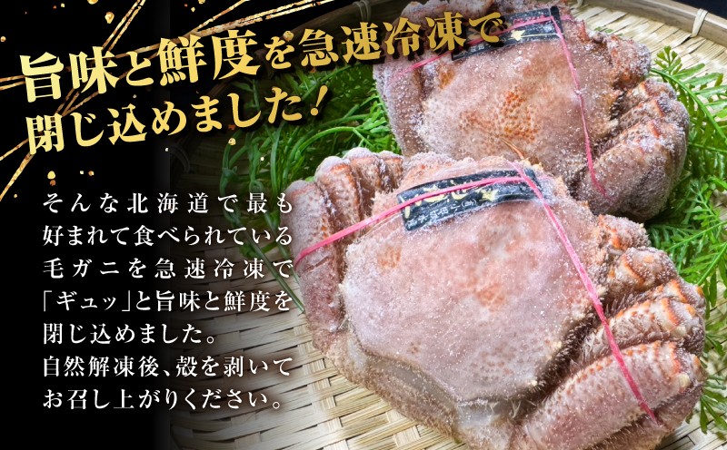 北海道苫小牧産冷凍ボイル毛ガニ（350g〜400g 2尾入）　T020-008