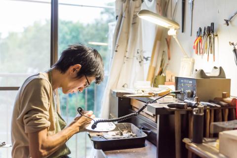 Kenichi Kondo　七宝じかん 七宝文字盤S（壁掛け時計セット・白地に青文字）