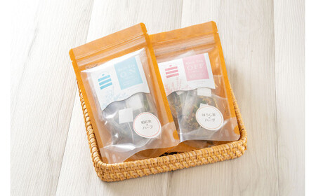 朝摘みハーブのブレンドティーON&amp;OFF（和紅茶✕ ハーブ）、（ほうじ茶×ハーブ） ハーブ ティー 茶 癒し 日本製 健康茶 安らぎ tea 北海道 北広島市 オフィス 家庭 香り 朝摘み ブ