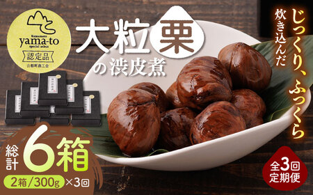 【全3回定期便】【7月から9月は冷蔵配送】栗 渋皮煮 甘露煮 大粒 計600g 150g × 2袋 × 2箱 3Lサイズ 熊本県産 山都町産【食彩の里 ふしみ】[YAG012]
