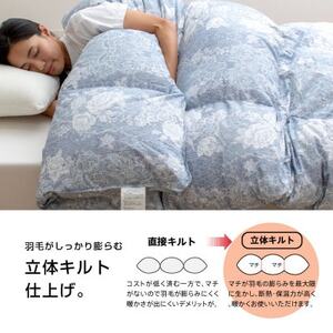 大牟田市生産 羽毛掛け布団 色・柄おまかせ シングルロング 羽毛量1.0kg【1553821】
