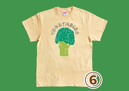 オリジナル 手刷り Tシャツ【ブロッコリー Mサイズ】メンズ レディース