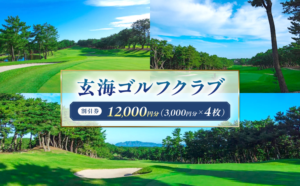 玄海ゴルフクラブ割引券（3,000円分×4枚）【玄海ゴルフクラブ】_HA2061