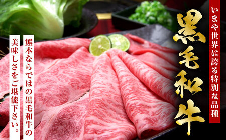 熊本県産 黒毛和牛 ローススライス すき焼き しゃぶしゃぶ用 約800g（約400g×2pc）【有限会社 九州食肉産業】[ZDQ166]