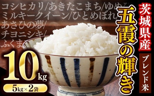 
            【新米先行受付】令和7年産『五霞の輝き』精米 10kg(5kg×2袋) 出荷日に合わせて精米 - ブレンド米 米 コシヒカリ あきたこまち ミルキークイーン ひとめぼれ ゆめひたち あさひの夢 チヨニシキ ふくまる 家庭用 家計応援 訳あり 茨城県 五霞町
          