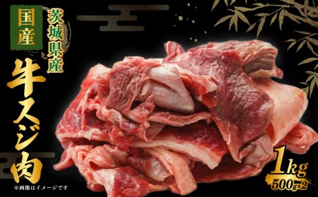 国産 牛スジ肉 500g×2 合計1kg 小分け 茨城県産 国産牛スジ 牛すじ 牛スジ お肉 肉 牛肉 牛すじ煮込み おでん カレー 冷凍 アウトドア 茨城県 守谷市