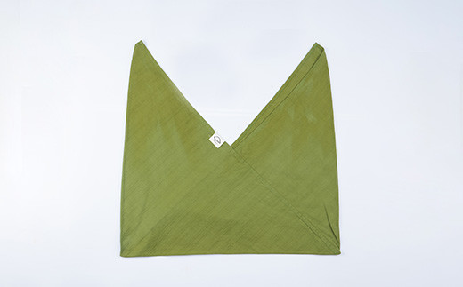 あづま袋＜鶯(うぐいす)＞ 鹿児島 いちき串木野 あづま袋 刷毛染め 本染め 染め物 カバン かばん エコバッグ 撥水加工 伝統 伝統工芸【亀崎染工】【A-1624fH】