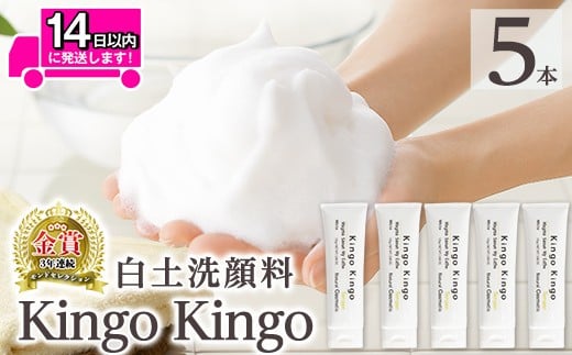 a742-C 白土洗顔料 kingokingo5本・泡立てネット付(1本110g・合計550g)【てんげん】姶良市 スキンケア 泡 濃密泡 もっちり泡 洗顔料 洗顔 洗顔フォーム きんごきんご