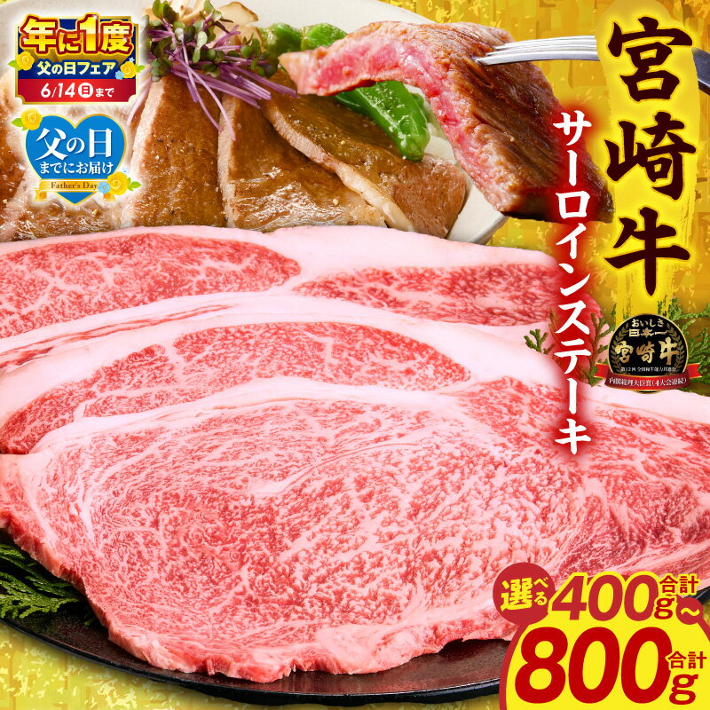 【ふるさと納税】【父の日までにお届け】【年に1度の父の日フェア】【内容量・発送時期が選べる】宮崎牛 サーロインステーキ サーロイン ステーキ 肉 牛肉 お肉 精肉 牛 国産牛 ブランド牛 黒毛和牛 和牛 国産 宮崎県産 小分け パック 冷凍 贈答 贈り物 ギフト 人気 おすすめ