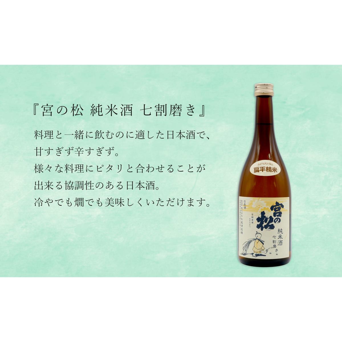 <佐賀の地酒飲み比べ> 宮の松 純米酒 七割磨き・東一 純米酒 720ml【2本セット】佐嘉蔵屋 日本酒 飲み比べ 佐賀 特別純米酒 有田 限定 S10-32_イメージ2