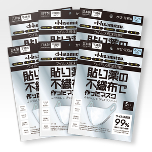 マスク 貼り薬の不織布 耳掛けタイプ ふつうサイズ マスク【6個】