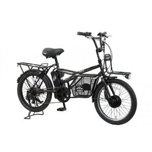 【100％完成納品】ノーパンクGRC-515L 電動アシストeカーゴバイク 20インチ 外装7段 【マットブラック】＊販売証明書付き