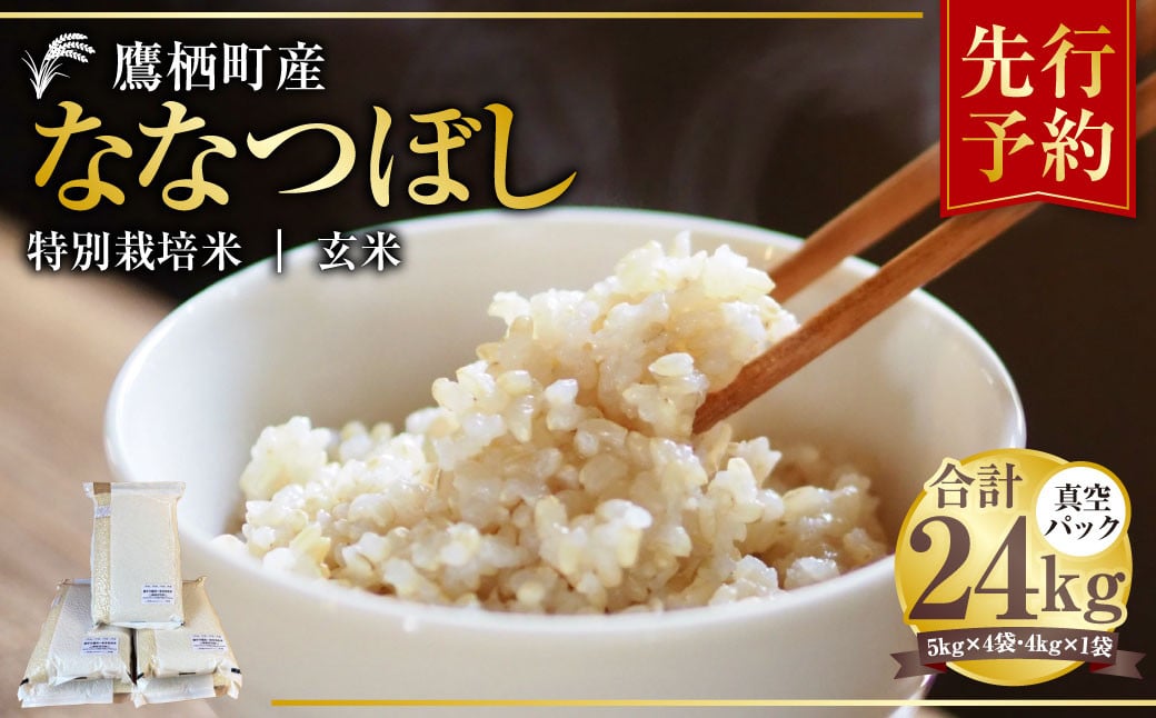 
            【令和7年産】 ななつぼし （玄米） 真空パック 24kg 米 お米 玄米 北海道 玄米ご飯 鷹栖町 【2025年9月下旬より発送開始】
          