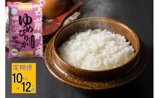 【令和7年産・新米先行受付】北海道とままえ産ゆめぴりか　10kg×12ヵ月連続お届け定期便