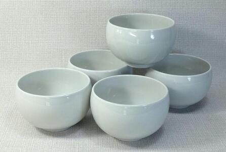 【AB1139】【波佐見焼】φ１2.５ｃｍ小ぶり丼・汁碗5個組 白　【西海陶器】 5 67592