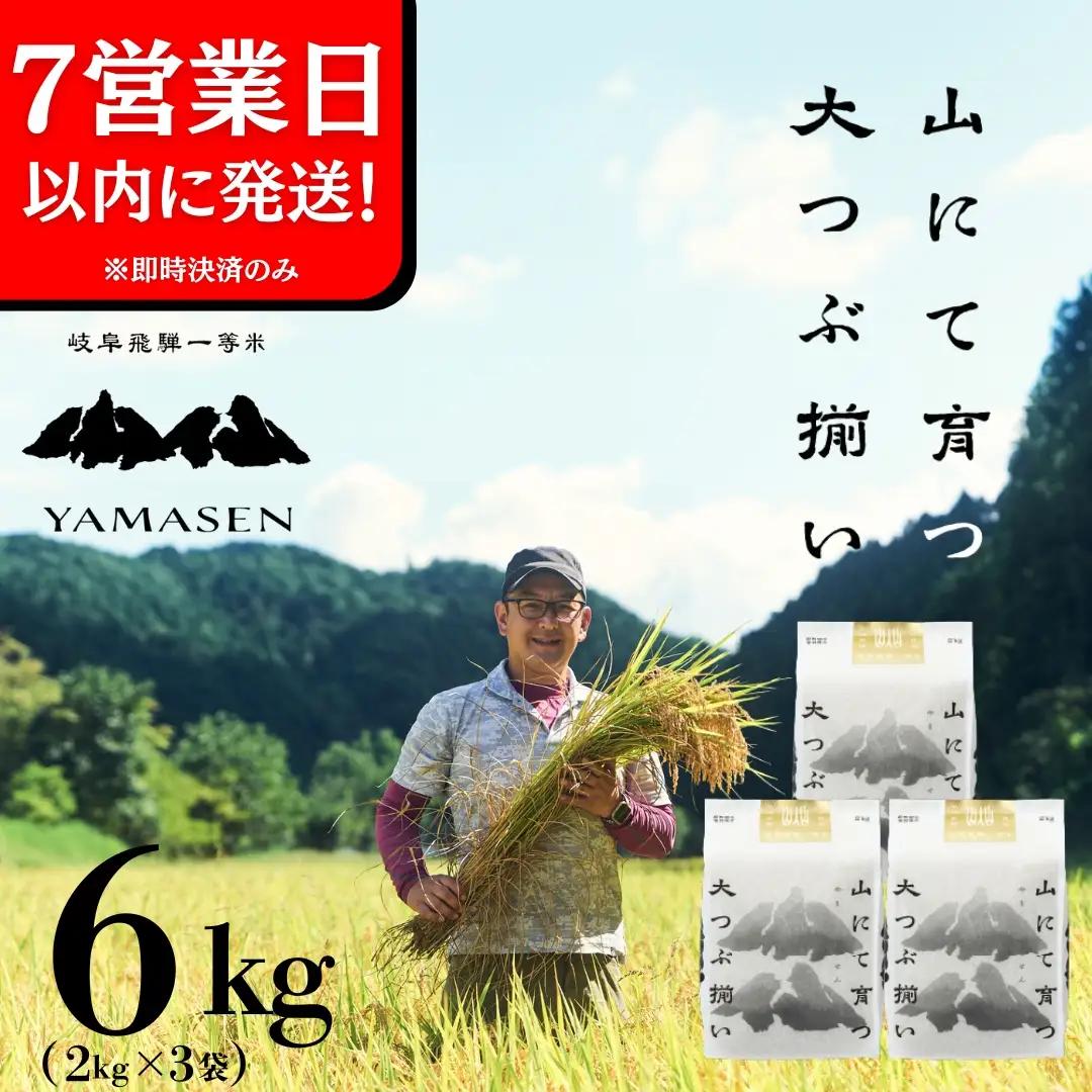 【期間限定】即納【令和7年産米】山仙 (いのちの壱) 2kg×3袋【51-29g】
