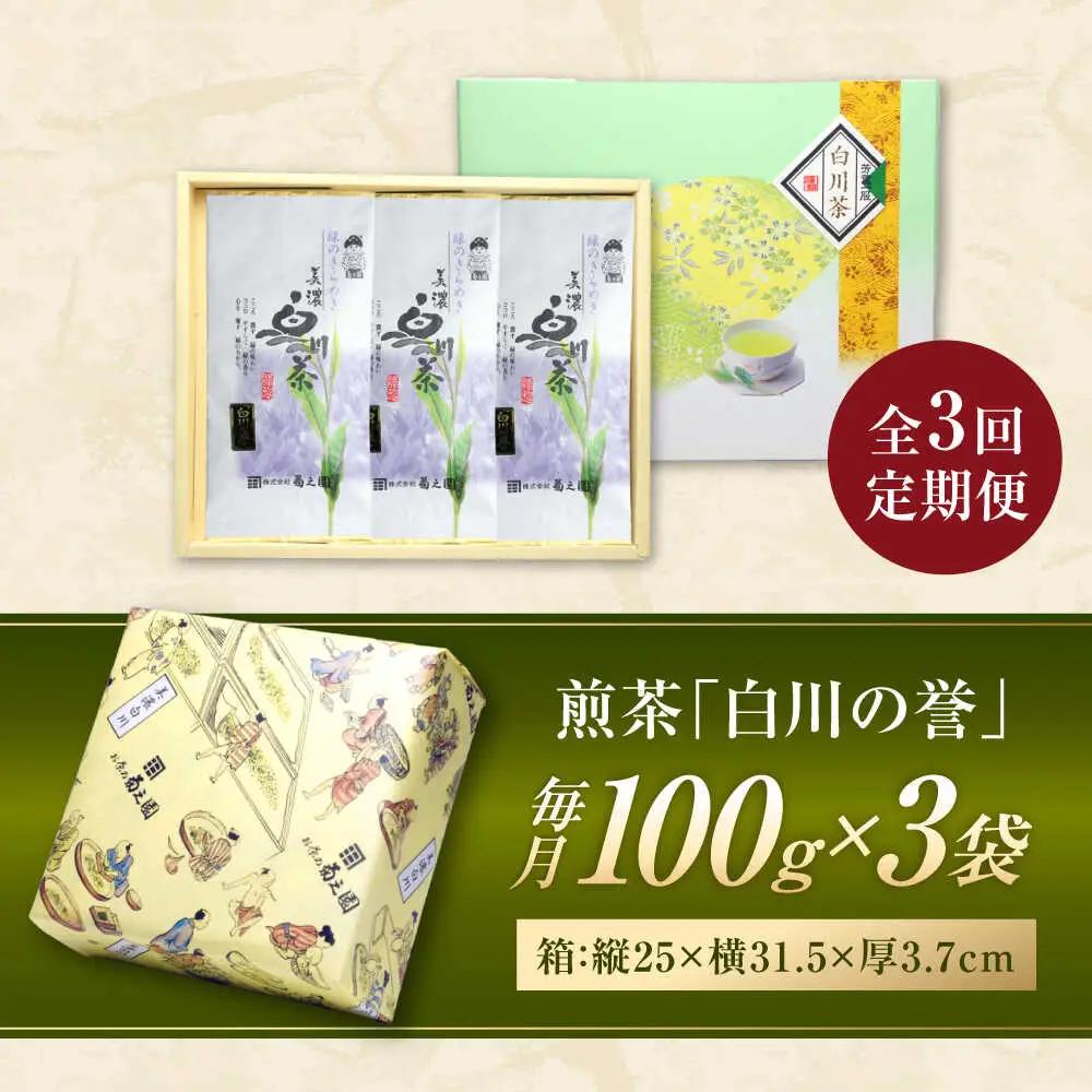 【3回定期便】本格 高級茶セット 100g×3袋 化粧箱入り / 菊之園[AWAG009]お茶ギフト