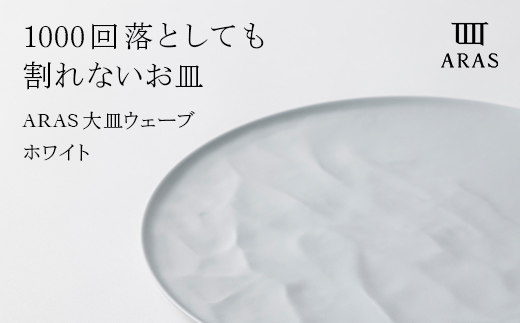 ARAS大皿ウェーブ【カラー：ホワイト】 復興　震災　コロナ【能登半島地震復興支援】 北陸新幹線 F6P-2021