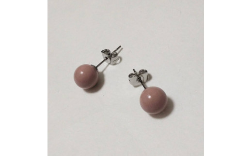 輪島うるし塗　ピアス（ニュアンスカラー）　さくら