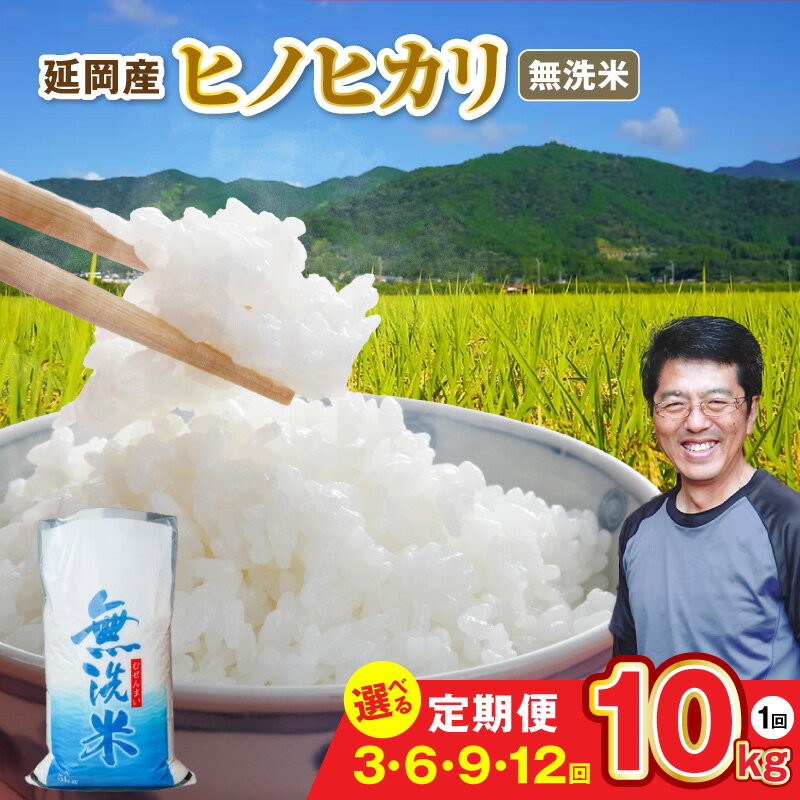 【ふるさと納税】延岡産 ヒノヒカリ 無洗米 10kg 定期便 選べる 回数 延岡市産ヒノヒカリ 味 粘り 香り 九州地方 宮崎県産 定番 品種 お米 精米 九州 宮崎 ご飯 おにぎり お弁当 国産 お取り寄せ お取り寄せグルメ 宮崎県 延岡市 送料無料