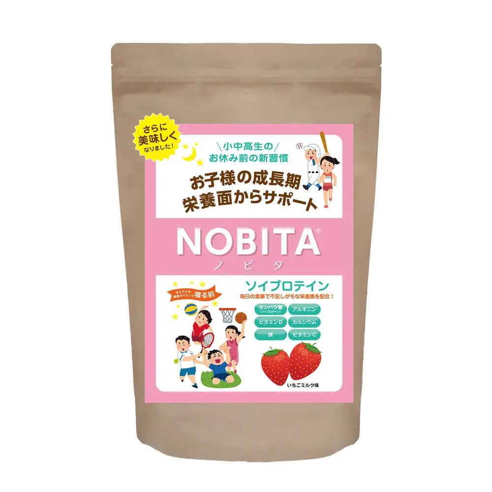 NOBITA(ノビタ)ソイプロテイン　イチゴミルク味 ／ 栄養素 飲みやすい 手軽 埼玉県