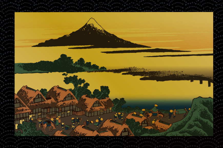 純金 ゴールド 富嶽三十六景 甲州伊沢暁 カード 1枚 1g ガラス フレーム 1個 [三菱マテリアルトレーディング 兵庫県 三田市 3d28bae300094] 金 黄金 フォーナイン 贈り物 記念