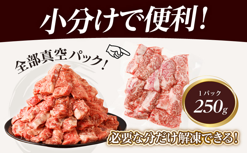 全部小分け真空パック!!「宮崎牛カルビ(バラ)焼肉用」計500g 肉 牛 牛肉 おかず 国産_T041-0062