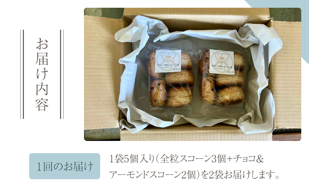 【6回定期便】発酵スコーン10個　コミュニティcafe まる屋