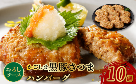 かごしま黒豚ハンバーグおろしソース10個【1185888】