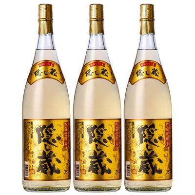 ふるさと納税 いちき串木野市 本格麦焼酎「隠し蔵」1800ml 一升瓶 3本 25度 白麹 樽 で 貯蔵熟成 糖質ゼロ |  | 01