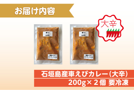 石垣島産車えびカレー（大辛）【冷凍 2食】石垣島のカレー専門店が作るご当地カレー　SK-11