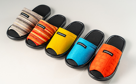 山形県産 指圧機能 健康 スリッパ  mamedero 一足 グレー系 灰色 Mサイズ ユニセックス メンズ レディース ki-limgy-m