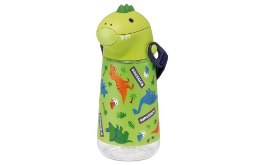 ダイカットストローボトル 420ml ディノサウルス スケーター〈skater〉 ディノサウルス 恐竜 ダイナソー 水筒 透明 奈良県 奈良市 なら 6-339