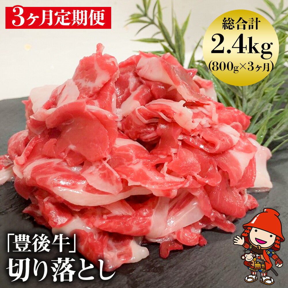 【ふるさと納税】【3ヶ月定期便】豊後牛 切り落とし 200g×4 | 和牛 肉 お肉 肉 おにく にく 牛 牛肉 ブランド牛 国産牛 すき焼 すきやき 焼き肉 切落し 切り落し 定期 定期便 大分県産 九州産 国産 大分県 中津市 送料無料