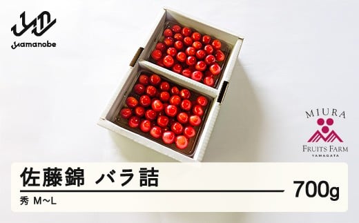 《先行予約》2026年 山形県産 令和8年産 さくらんぼ 佐藤錦 バラ詰 700g 秀 M～L  ※沖縄・離島への配送不可 F20A-918