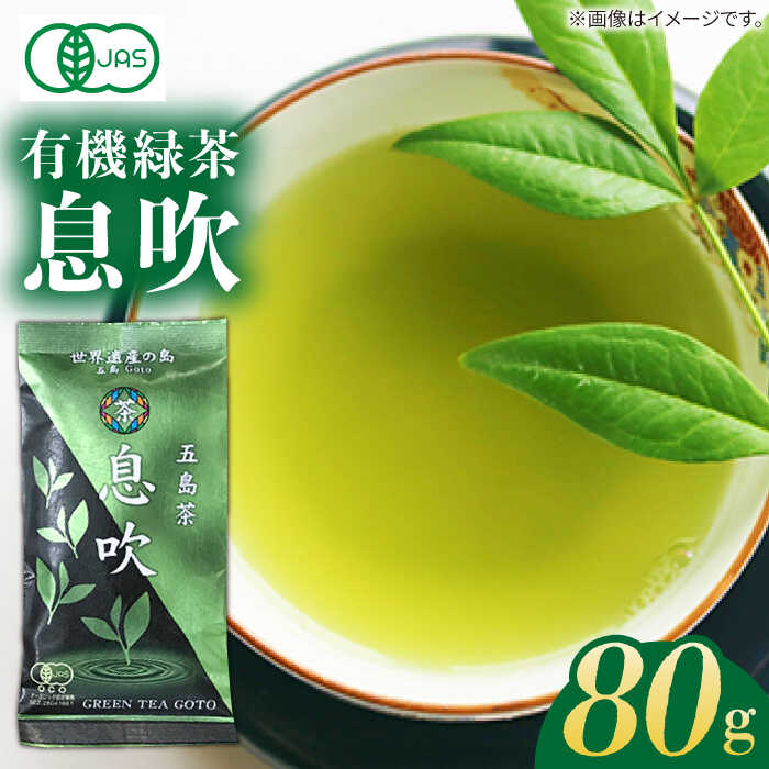 【ふるさと納税】7日程度発送）【安心・安全、健康！】有機緑茶 息吹 80g 常温 五島市 / グリーンティ五島 [PAV007]