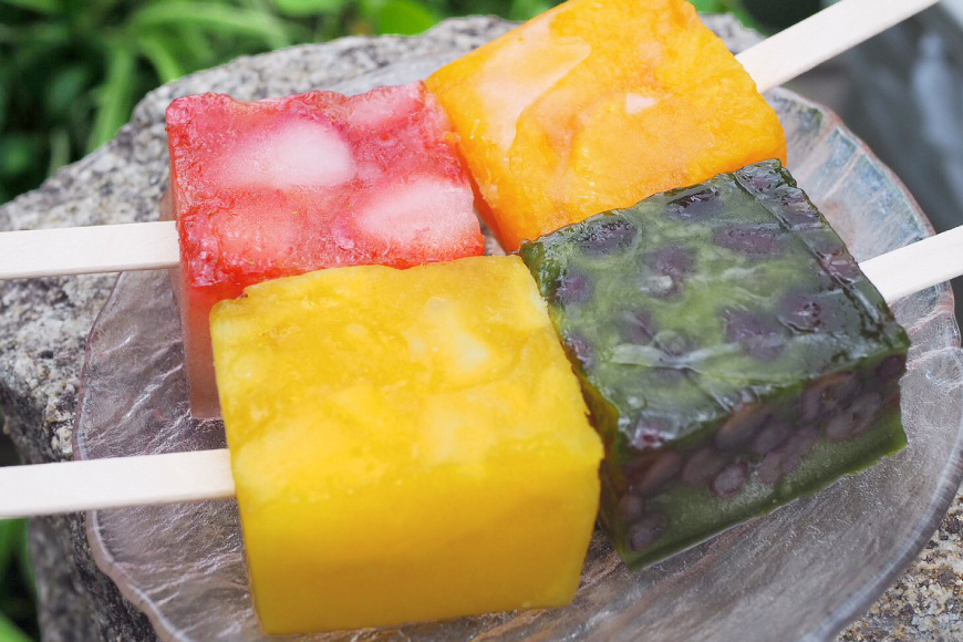 アイス くず氷 4本 ケーキ餅 4個 [御菓子所 梅のや 愛知県 江南市 ko23btu310002] アイスクリーム デザート スイーツ 練乳いちご 抹茶 みかん パイン 餅 食べ比べ 詰め合わせ