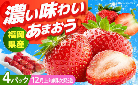 【順次発送】 福岡産【冬】 あまおう 4パック 果物 苺 いちご[ABET013]