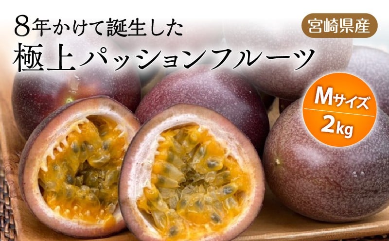 
            《2026年発送先行予約》【数量・期間限定】8年かけて誕生した宮崎県産極上パッションフルーツＭ 2kg_M057-004
          