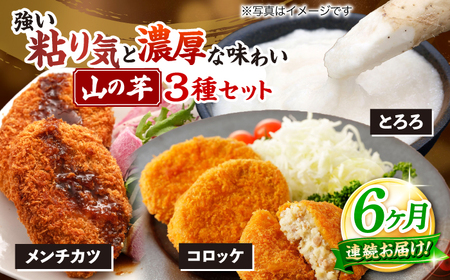 【全6回定期便】山の芋3種セット[APAD007] 冷凍食品 おかず 惣菜