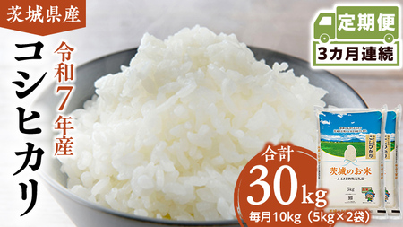 【 定期便 3ヶ月 】 茨城県産 コシヒカリ 10kg ( 5kg × 2袋 ) 米 お米 [DK010ci]