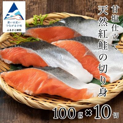 ふるさと納税 小松市 天然紅鮭の切り身 甘塩仕立て 10切れセット 小分け 冷凍さけ 焼き鮭