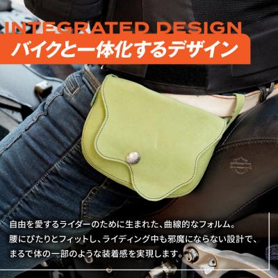 ふるさと納税 京都市 【デグナー】レザーサブポケットバッグ [W-104] カーキ|京都 バイクギア 人気ブランド |  | 01