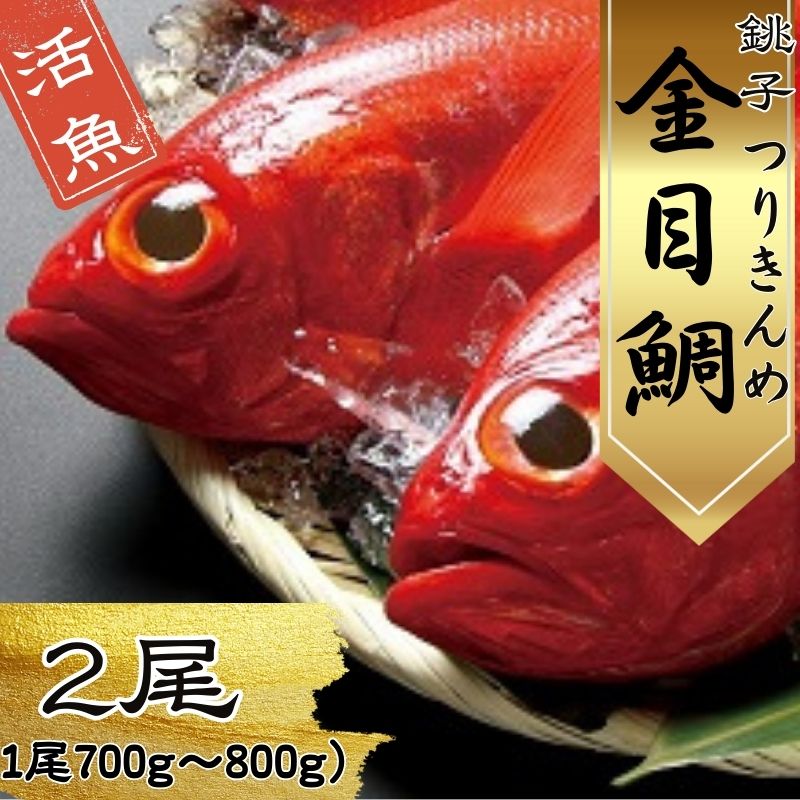 【ふるさと納税】 生 キンメダイ 2尾 （1尾700g〜800g） 金目鯛 新鮮 銚子港水揚げ つりきんめ キンメ 釣り きんめ キンメダイ 煮つけ 鯛 タイ 刺身 鍋 魚 海鮮 魚介類 冷蔵 真空パック ギフト プレゼント グルメ お取り寄せ グルメ 送料無料 千葉県 銚子市 網中昭商店
