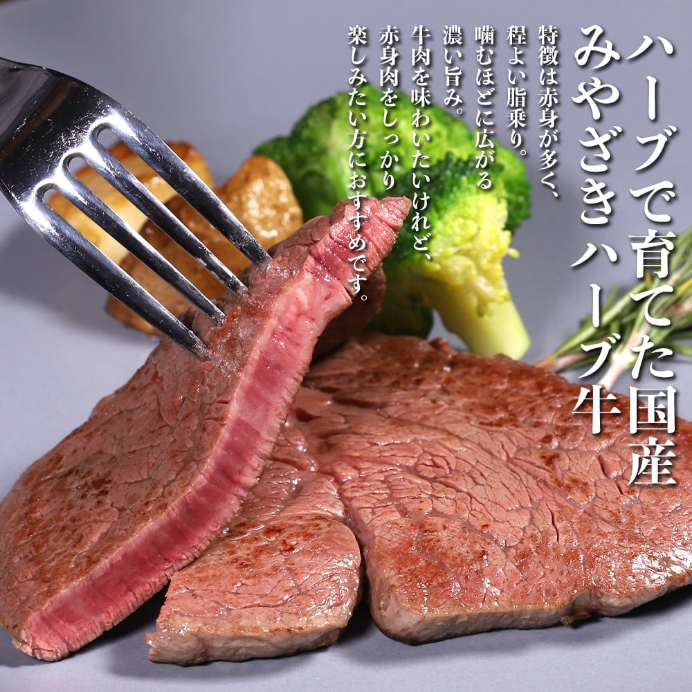 
            ヒレ ステーキ 宮崎 ハーブ牛 480g（120g×4枚）小分け 真空パック 冷凍
          