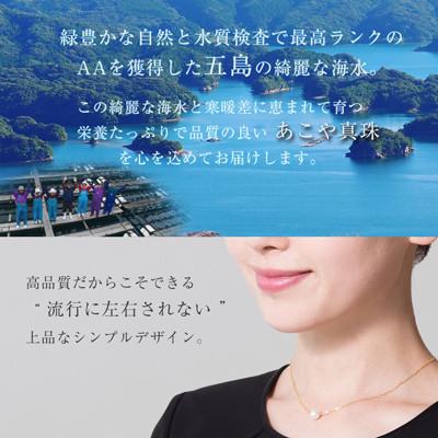 ふるさと納税 島原市 【Marycoco】あこや本真珠 8mm 一粒 パールスルーネックレス ゴールド ケース付 NPS8 |  | 01